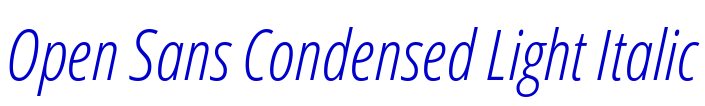 Open Sans Condensed Light Italic 字体